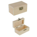 2PCS Unfinished Wood Treasure Chest Boxes for Weddings Crafts Kids Painting