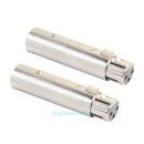 2pcs XLR 3 Pin Male to Female Phase Reversal Adapter Plug Socket Cable Connector