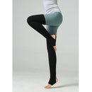 Womens Black Winter Leg Warmers Over the Knee High Socks Knit Stockings Gift
