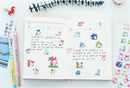 6pcs Cute scarf animal PVC paper stickers diy decoration album scrapbook BX