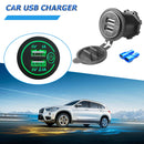 Car Boat Motorcycle Touch Switch 3.1A Dual USB Charger Socket with 2 Terminals