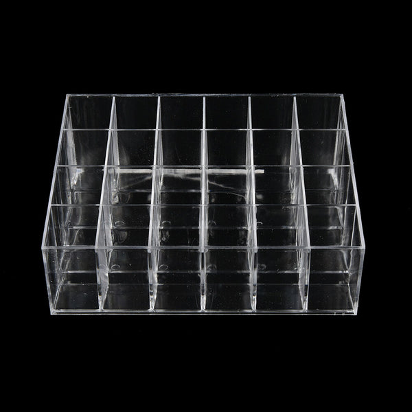 Clear 24 Makeup Lipstick Cosmetic Storage Display Stand Racks Holder Organizer U