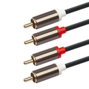 1m 2 RCA to 2 RCA Cable Male to Male Audio Cord for TV Amplifier Soundbox