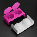 2 Pcs Nails Brushes Cleanser Cup Cleaning Remover Container Bottle With Lid