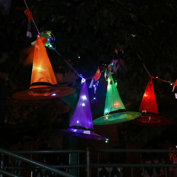 Halloween Witch Hat String Decoration 36Fairy LED Light Waterproof Battery Power