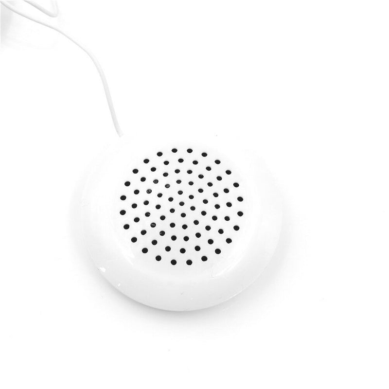 Mini White Dual Stereo 3.5mm Pillow Speaker For MP3 MP4 Player Phone CD Rad ï¼D