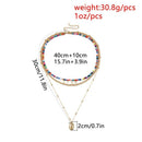 Individual Ethnic Multi-Layer Necklace Accessories Colorful Beads Shell Kis