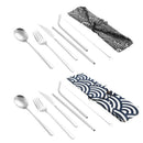 6Pcs/Set Portable Stainless Steel Dinnerware Set 304 Cutlery Flatware Table C7P6