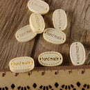 50pcs 2 Holes Sewing Wood Buttons Hand Made Word Scrapbooking Crafts Decora