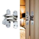 2 x Hidden Cross Hinge Invisible Concealed Hinges Folding Door Hinge Durable