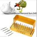 30pcs Steel Dental Diamond Burs Drill Disinfection Block Handpieces Holder Dril