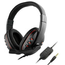 3.5mm Wired Gaming Headset Headphone Mic for PS4 PC Laptop Smartphone Red