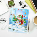 DIY Christmas Snowman Special Shaped Diamond Painting 50 Pages A4 Notebook