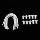 Round Braided Cotton Replacement Wick with Ceramic Holders for Oil Lamps