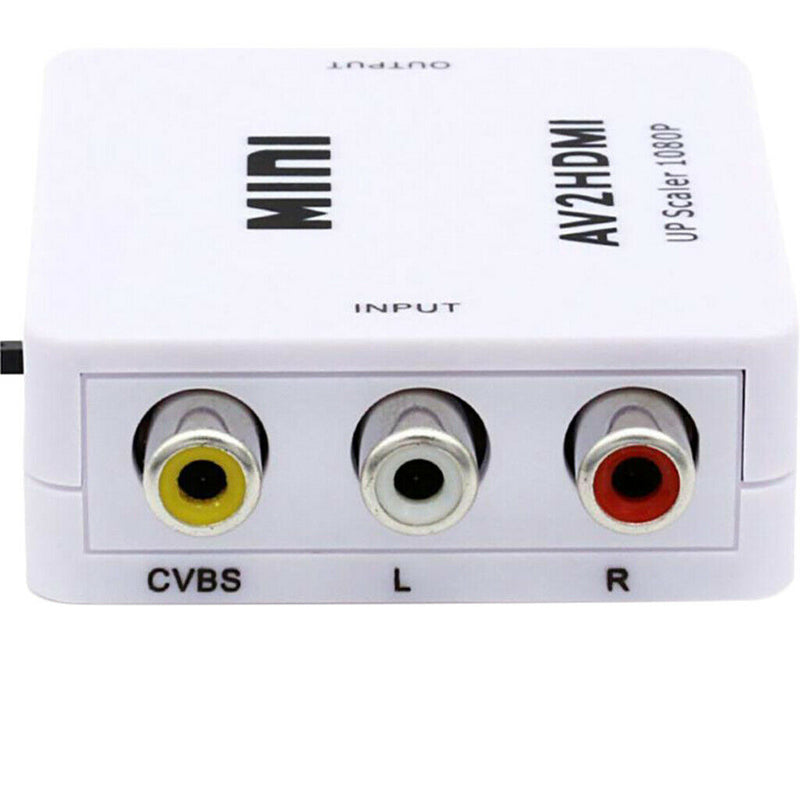 Mini Composite AV CVBS RCA to HDMI Audio Video AV Converter Adapter 1080P