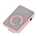 16G Mini Clip USB2.0 HIFI MP3 Player Support  Outdoor Sports Pink