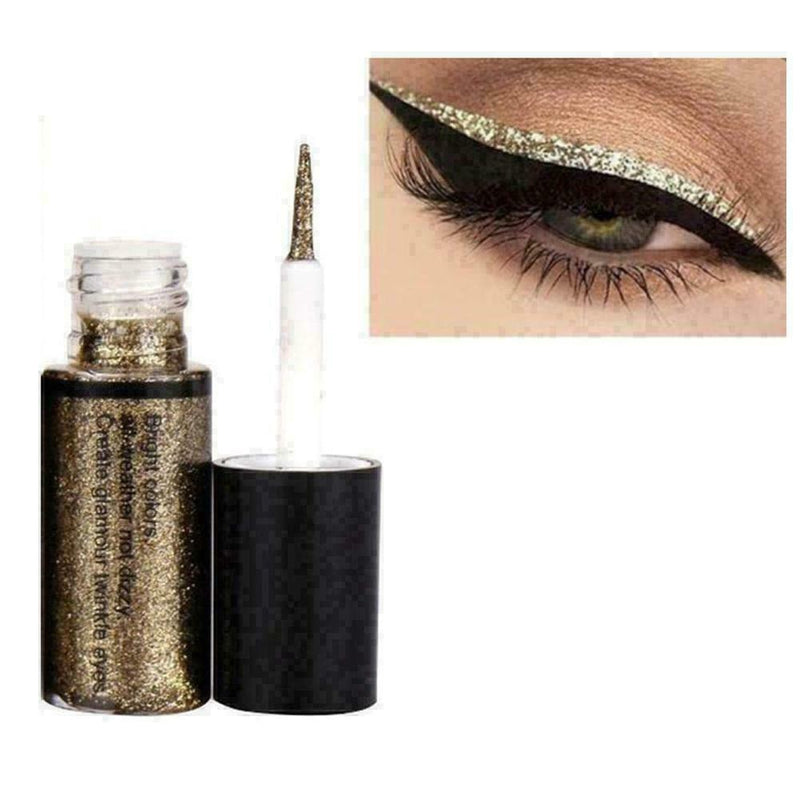 10pcs/set Glitter Eyeshadow Waterproof Liquid Eyeliner Waterproof Long Last I0L6