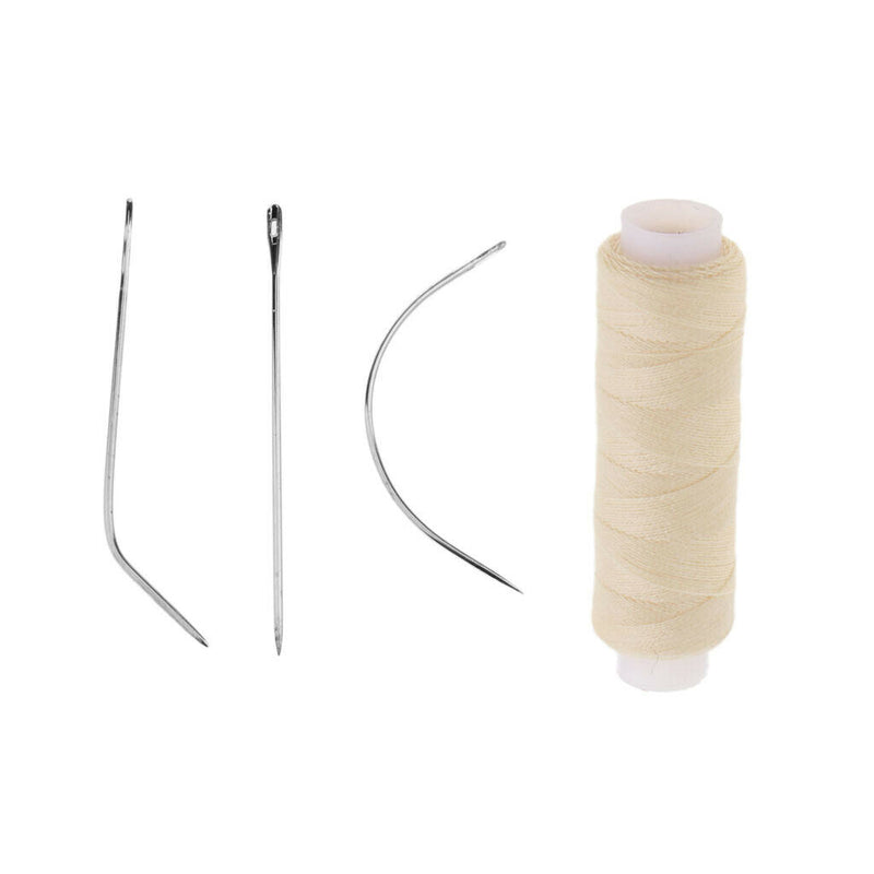 4 Sets Hair Sewing Weaving Thread Needles Kit For Hair Track Extensions Weft