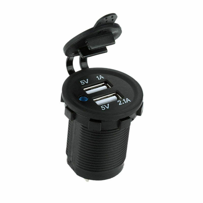 12V/24V 3.1A Car Cigarette Lighter Socket Dual USB Charger Adapter LED Voltmeter