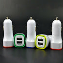 1x Universal Double USB Port Car Charger LED Adapter For Cell Phones Random New