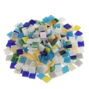 500 Pcs Vitreous Glass Mosaic Tiles for Arts DIY Multicolor,Red and Yellow