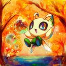 Cartoon Cat 5D DIY Full Round Drill Diamond Painting Mosaic Kit for Decor