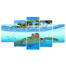 5pcs Unframed Modern Art Oil Painting Sea Turtle Huge Home Wall Decor On PVC