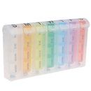 Weekly 7 Days Pill Box 28 Compartments Pill Organizer Medicine Storage DispS Gw
