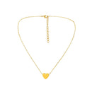 Simple Heart Pendant Necklace Women Golden Clavicle Chain Charming Jewelry