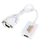 VGA Male to HDMI Female Audio Video Cable Converter w/ Audio & USB Cable
