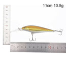 11cm 10.5g minnow fishing lures plastic baits hard lures fishing hooks 6