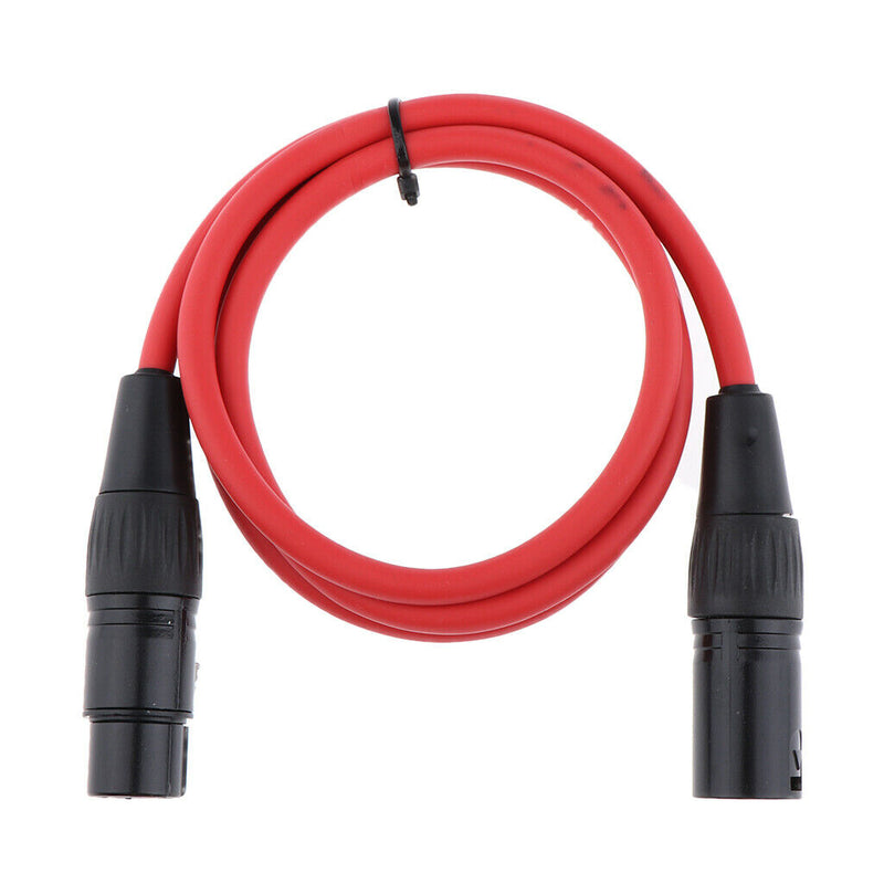 2 Pieces 3-Pin XLR Male to Female Mic Cable Fit for Studio Recording 0.5m+1m
