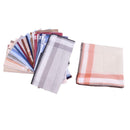 12x Cotton Mens Handkerchief Classic Square Decorative Suits Pocket Hanky