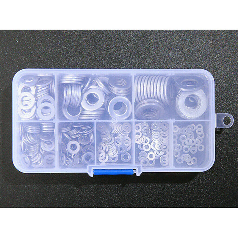 360x Stainless Steel Flat Washers M2 M2.5 M3 M5 M5 M6 M8 M10 & Storage Box