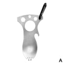 Outdoor Camping Multi Functional Fork Carabiner EDC Wrench Spoon Opener New K5U6