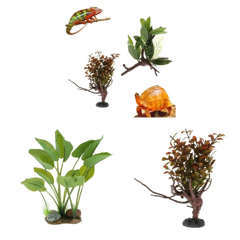 Set Of 2 Reptile Tank Artificial Plastic