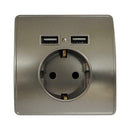 86 Type Wall Touch Panel Wall Socket Double USB Port Electrical Sockets