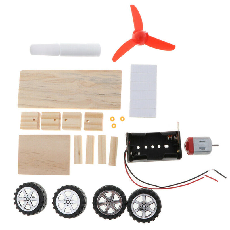Kids Physics Science Educational Experiment Kit - DIY Assembly Wind Powered Car