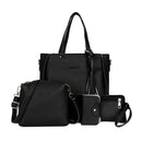 3 Pieces Four Set PU Leather Handbag Cross Body Shoulder Tote Bag for Ladies