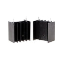 10Pcs 25*23*16MM TO220 Transistor Aluminum Radiator Heat Sink With 2Pin B Ew