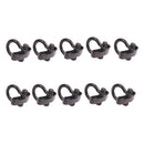 10pcs Stainless D Shape Adjustable Shackle Paracord Bracelet Buckle Black
