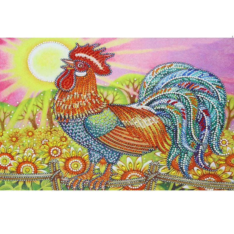 5D DIY Special Shaped Diamond Painting Chicken Cross Stitch Kits (D1079)