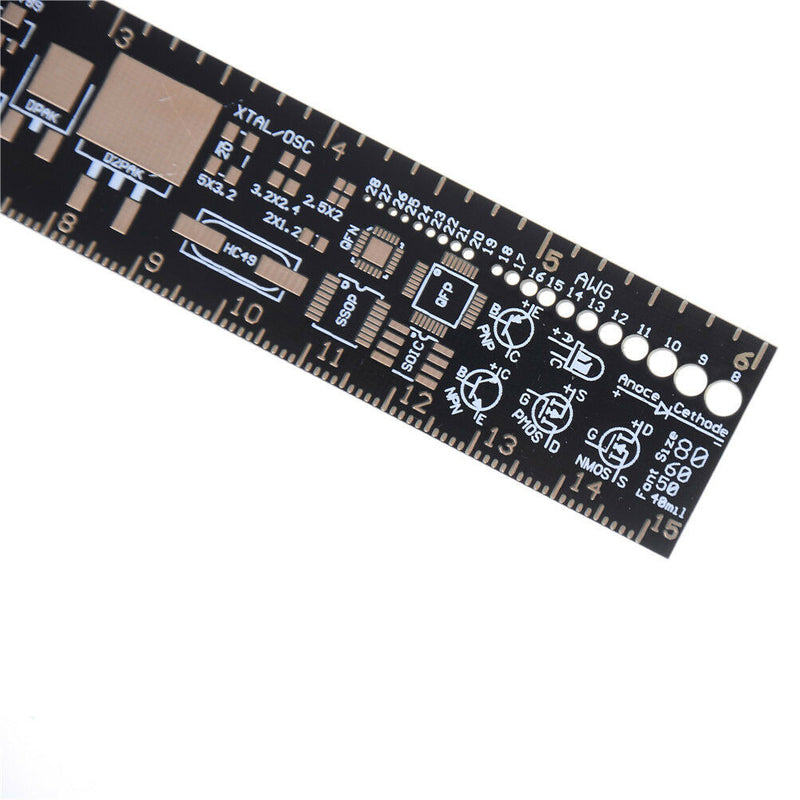 15cm Multifunctional PCB Ruler Measuring Tool Resistor Capacitor Chip IC SMD JR