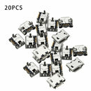 20 Pcs Micro USB Type B Female 5 Pin SMT Socket Connector Soldering DIY