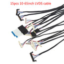 15pcs LVDS cable kit 10-65inch 20-50pin 6bit 8bit Commonly used screen cable Hn