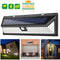 LED Solar Wall Light Waterproof Human Motion Sensor Warning Lamp for Garden A