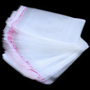 200 Clear Self Adhesive Seal Plastic Bags 14x8cm T5Y5