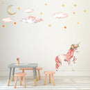 Cute Unicorns Moon Cloud Wall Stickers Nordic Style Room Decor DIY Wall Dec C Gw
