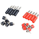 4mm 10pcs Banana Plugs and 10pcs Banana Sockets (Black and Red) Jack Connec
