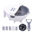 6 IN 1 Slicer Vegetable Fruit Cutter Drain Basket Crusher Grater Chopper Peelers